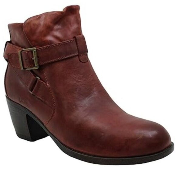 Boc Shea Leather Block Heel Booties - Picture 2 of 8